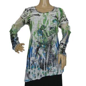 Adam Jacobs Sheer Long Sleeve Top